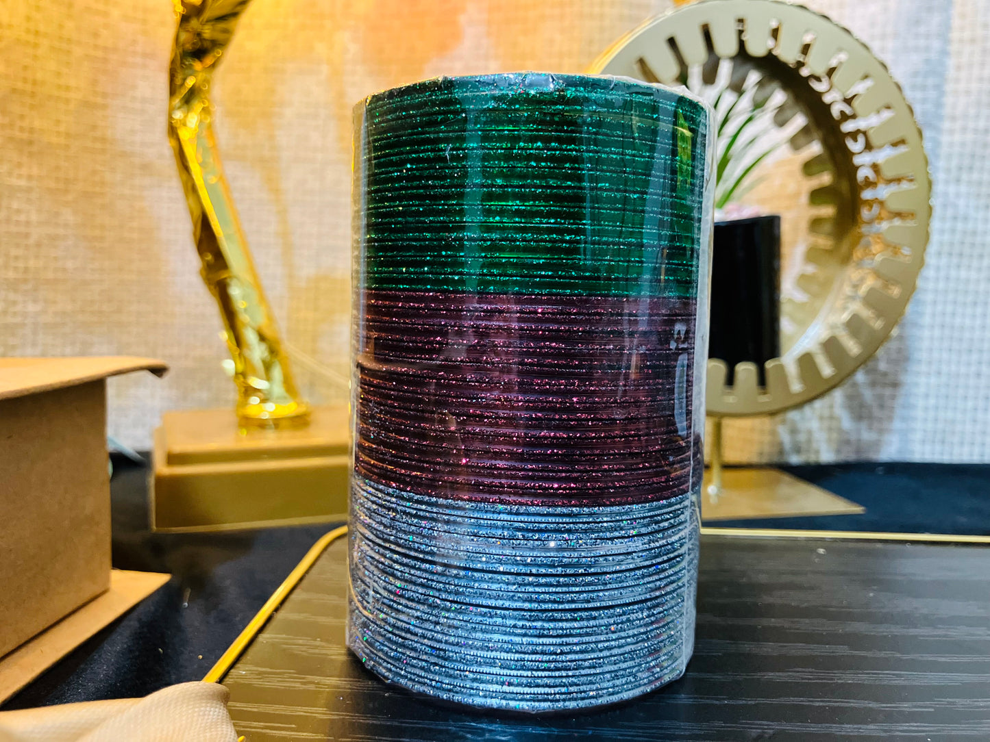 Shimmer metal bangles any 3 colors 36 pcs