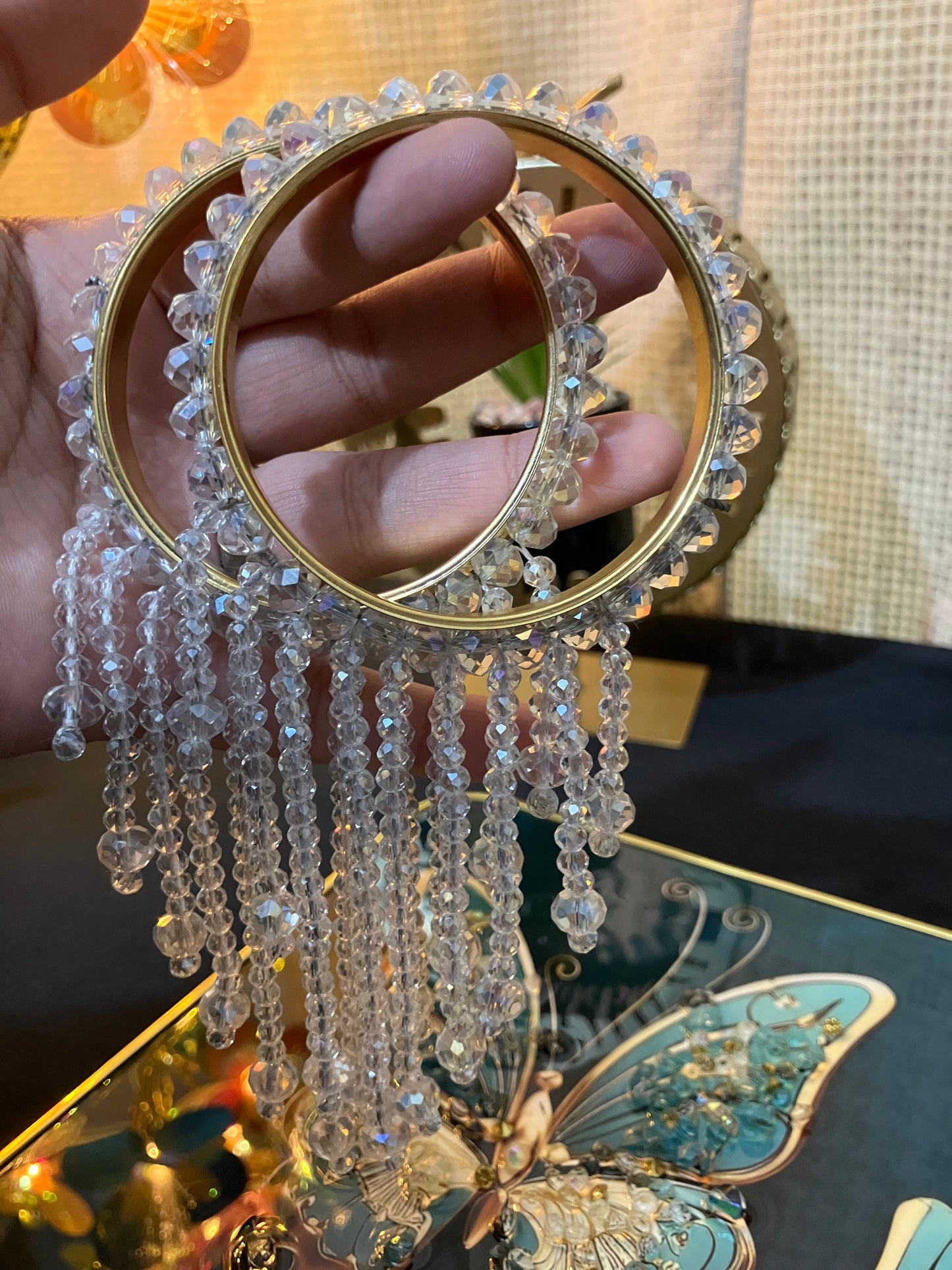 Crystal-Embellished Bangles & Bracelet Set