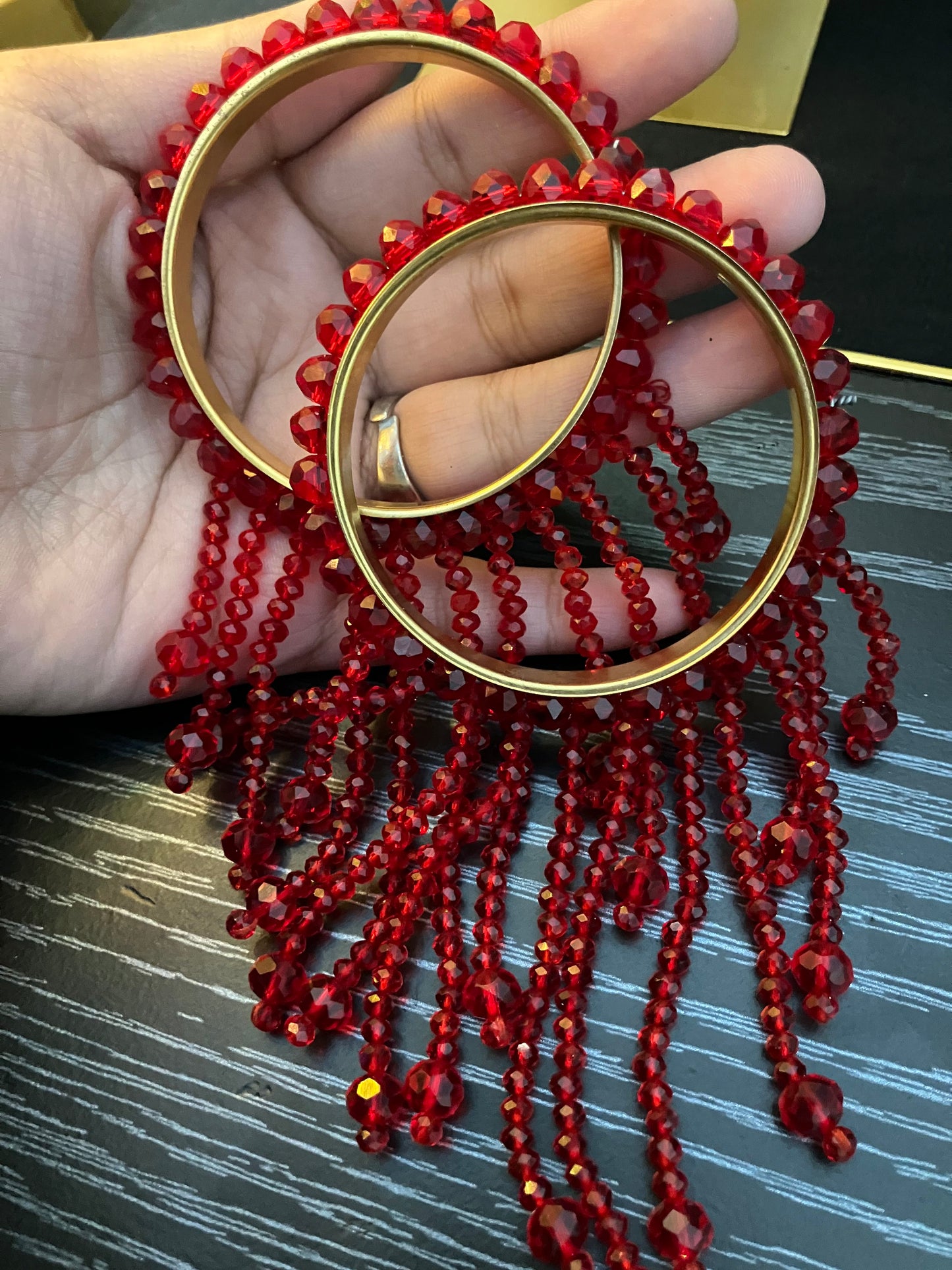 Crystal-Embellished Bangles & Bracelet Set