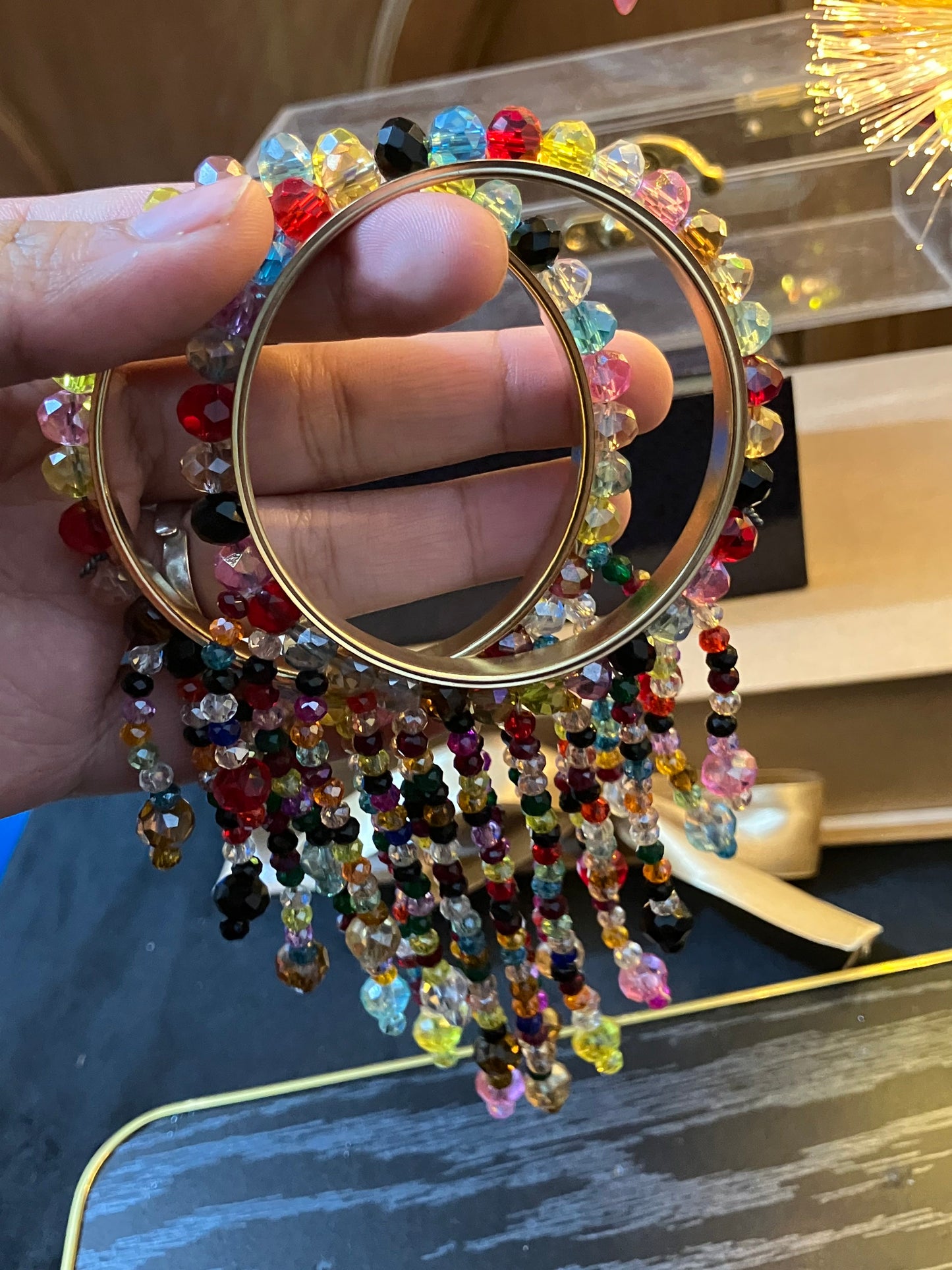 Crystal-Embellished Bangles & Bracelet Set