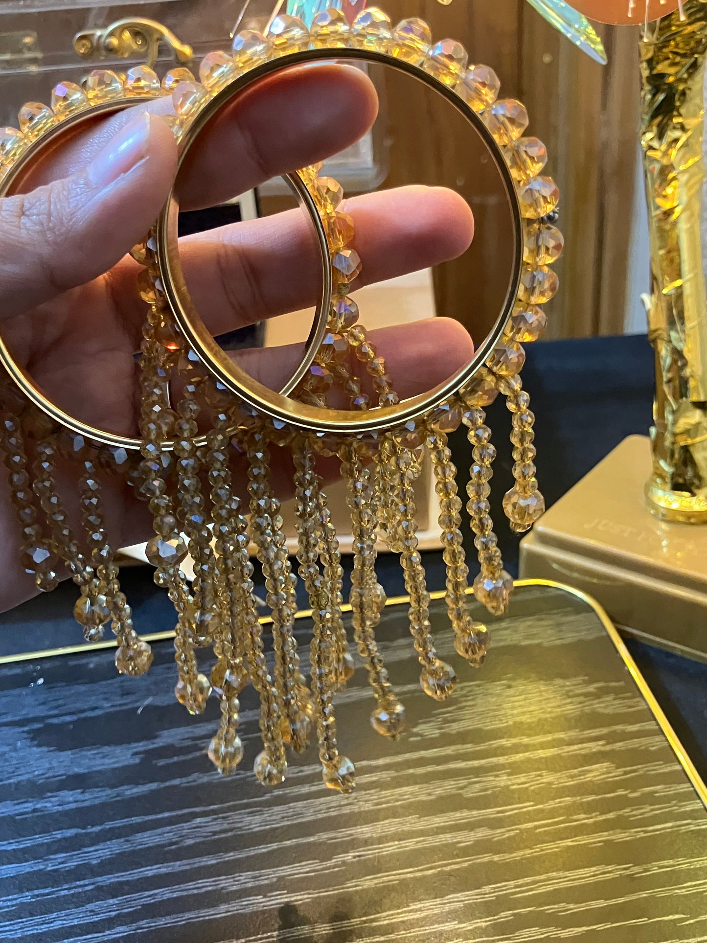 Crystal-Embellished Bangles & Bracelet Set