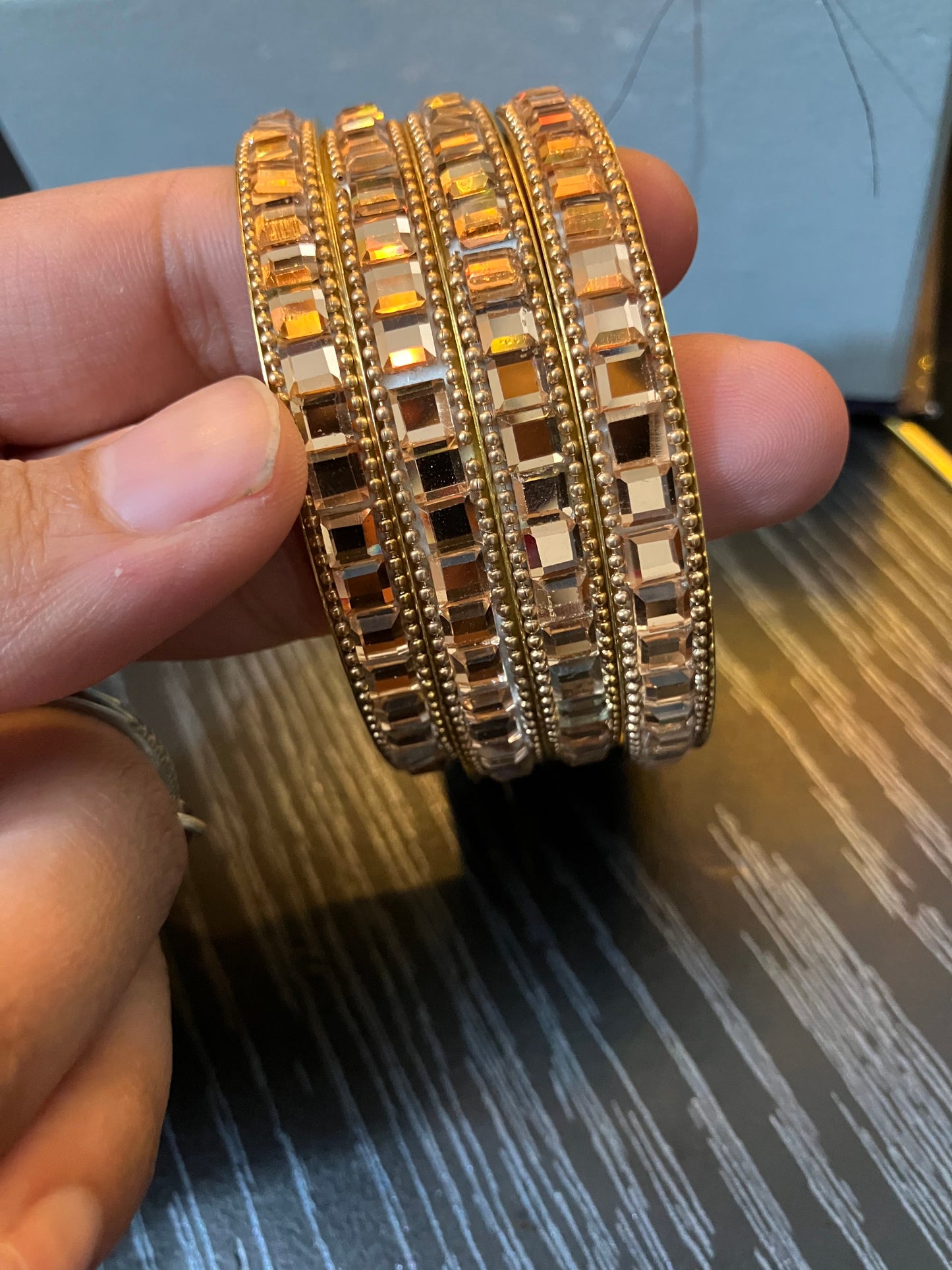 Kundan 4 pc Kara Set