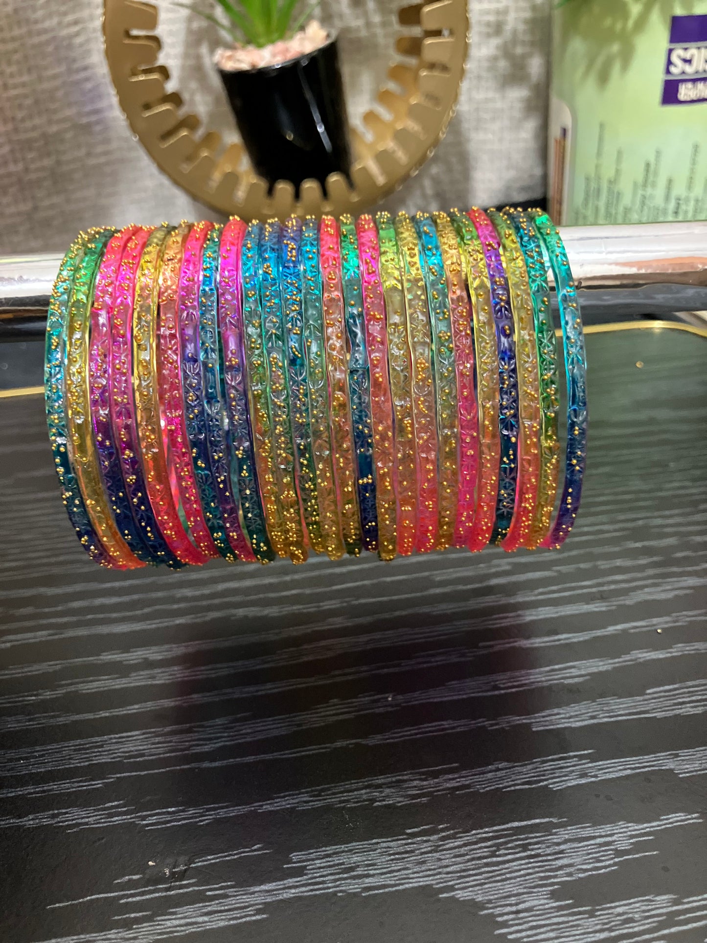 2026 Most Trending Indian Barish Bangles in Glass 24pc
