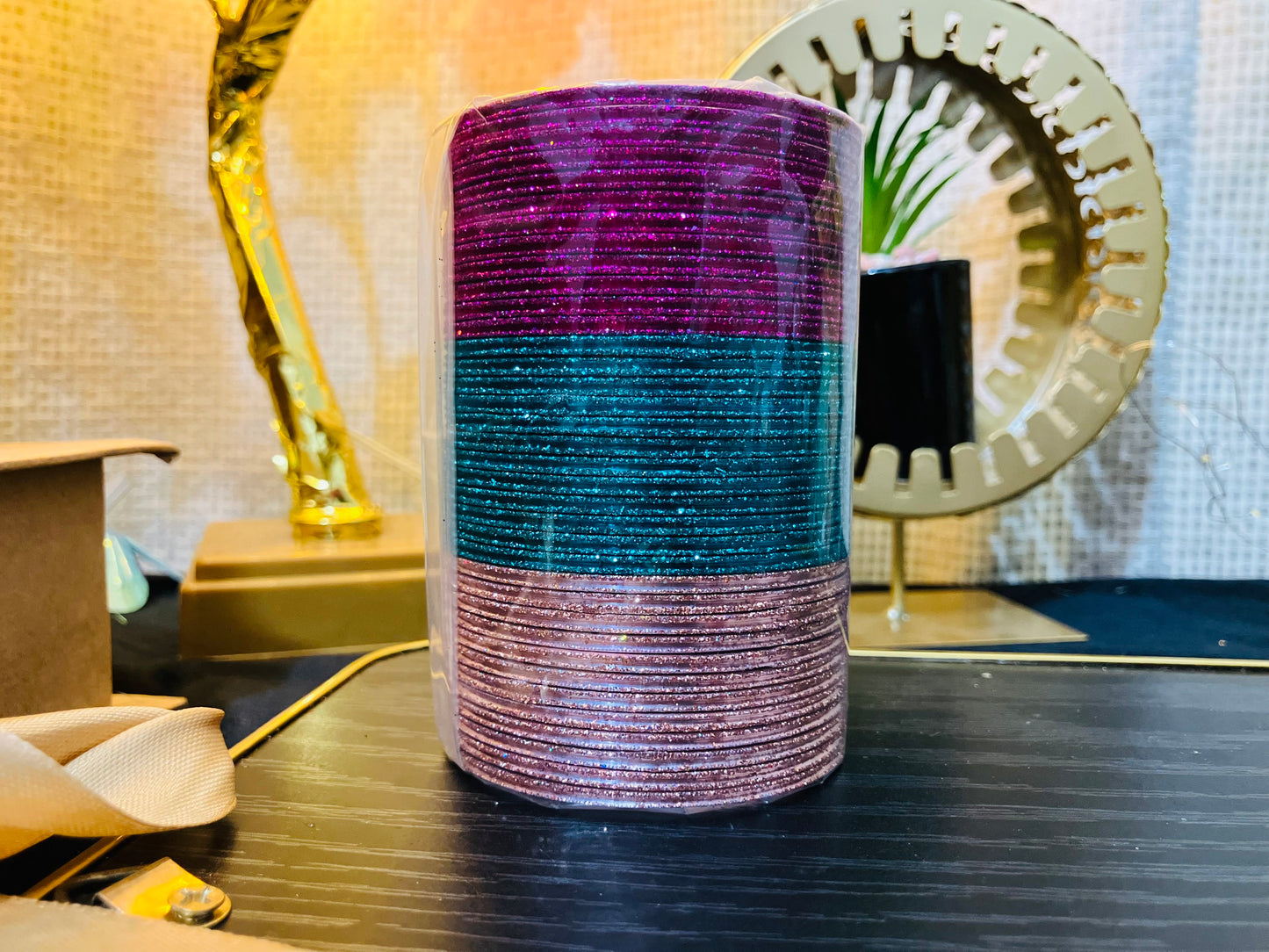 Shimmer metal bangles any 3 colors 36 pcs